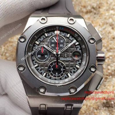 Swiss Clone Audemars Piguet Royal Oak Offshore Chronograph Michael Schumacher Watch Grey Rubber